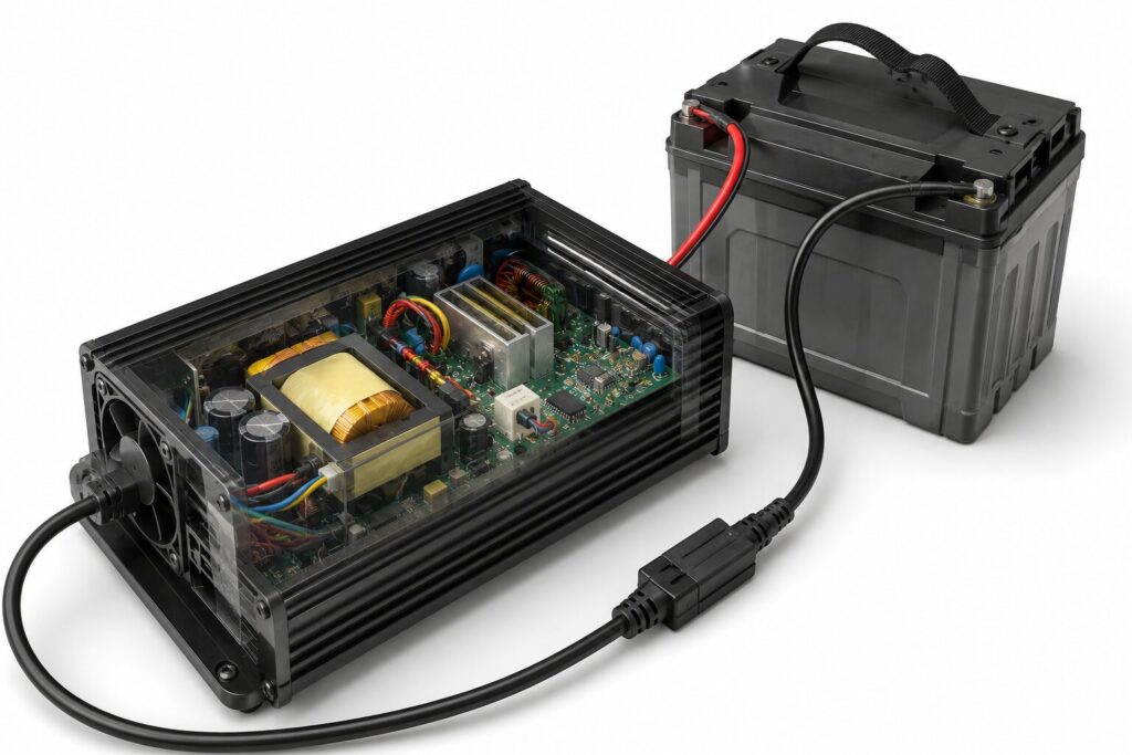 acculader voor scootmobiel